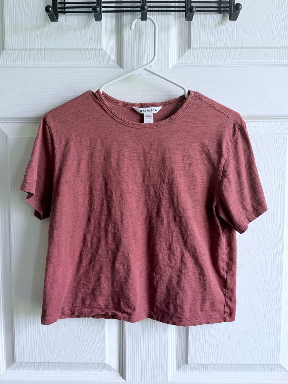 Athleta Dusty Rose Crewneck Crop Tee